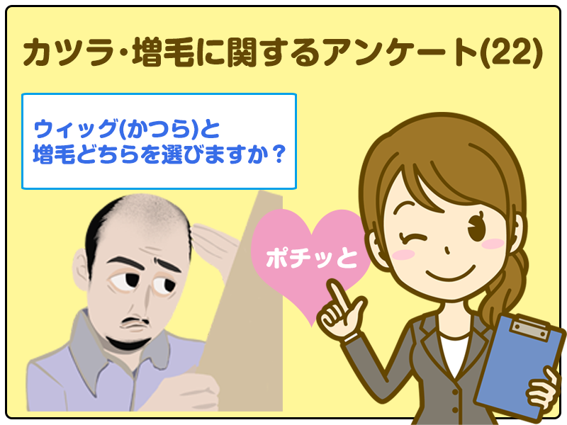 ウィッグ(かつら)と増毛どちらを選びますか？